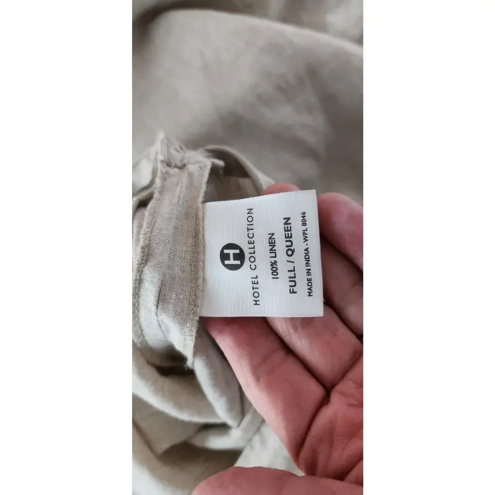 Hotel Collection Linen Beige Full Queen Duvet
